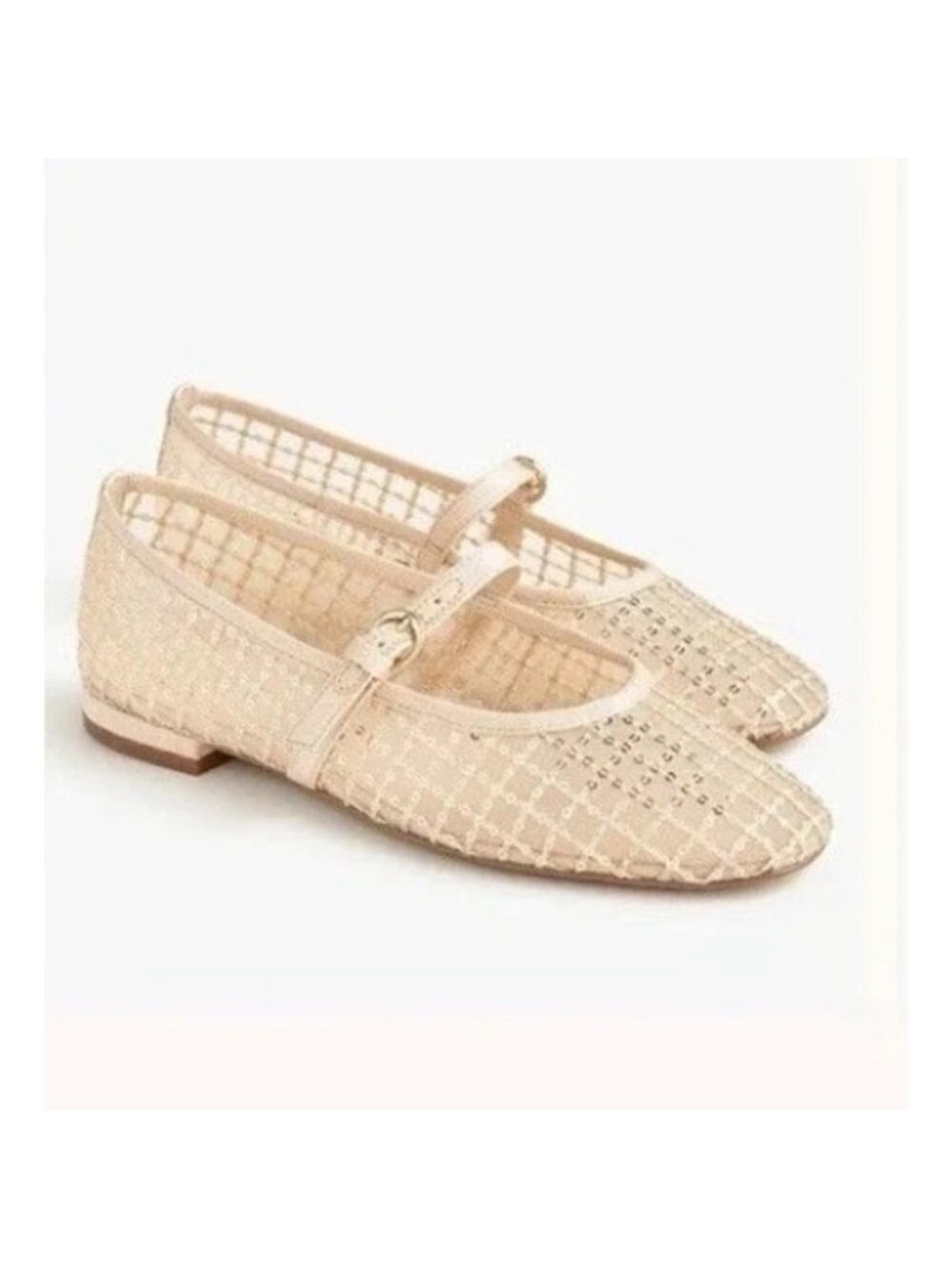 J. Crew Sequin Mary Jane Flats with Buckle Strap